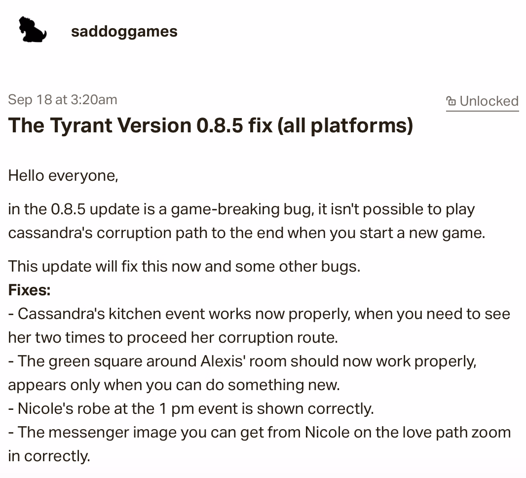 暴君：家庭的绝对支配（The Tyrant）v0.9.7 精翻汉化 游戏截图 2